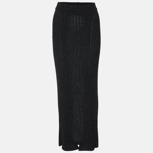 See by Chloe Black Lurex Rib Knit Maxi Skirt L - See by Chloe - Modalova