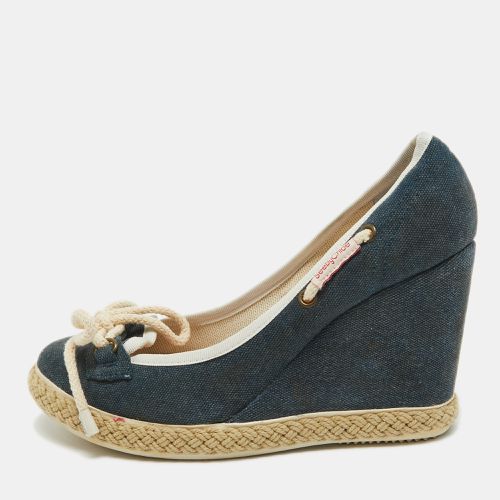 Navy Denim Wedge Pumps Size 38 - See by Chloe - Modalova