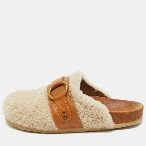 Leather and Shearling Fur Mules Size 38 - See by Chloe - Modalova