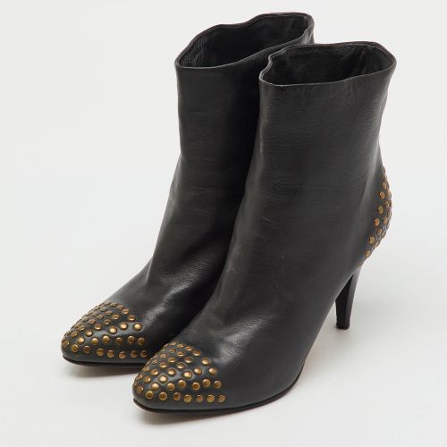 Dark Leather Studded Ankle Length Boots Size 38.5 - See by Chloe - Modalova