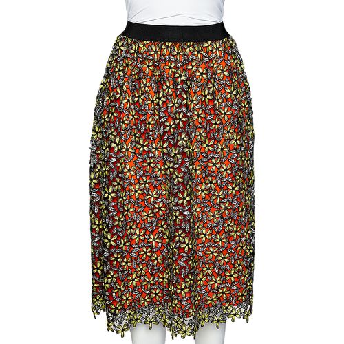 Self-Portrait Multicolor Floral Guipure Lace Midi Skirt S - Self-Portrait - Modalova