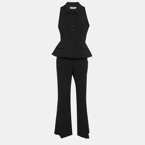 Self-Portrait Black Crepe Button Detail Pants Suit M - Self-Portrait - Modalova