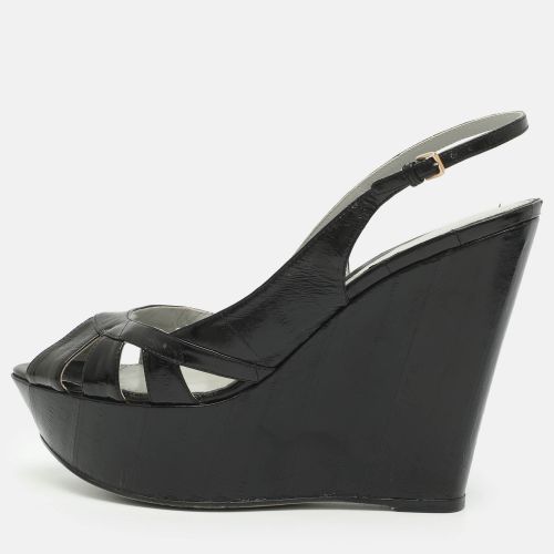 Size 41 Eel Leather Slingback Platform Sandals - Sergio Rossi - Modalova