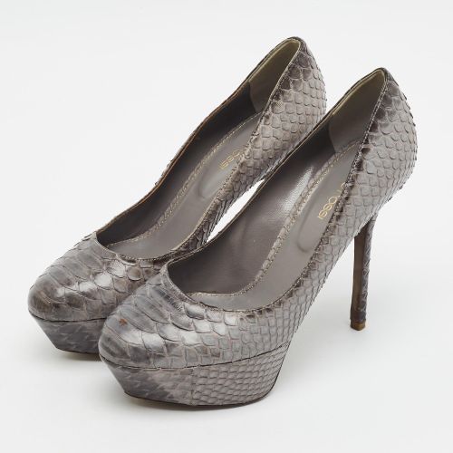 Size 36.5 Python Leather Platform Pumps - Sergio Rossi - Modalova