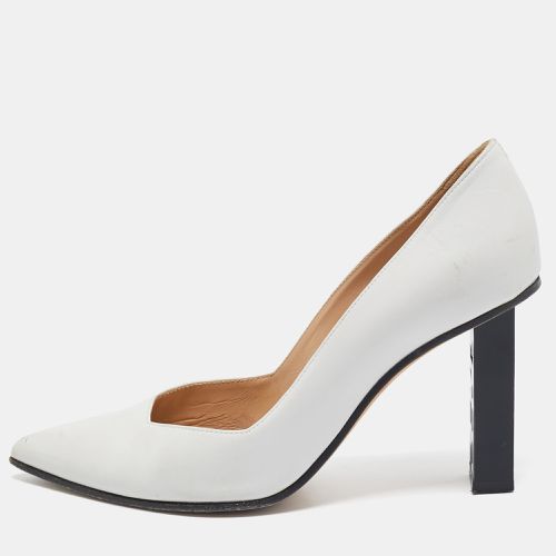 Sergio Rossi White Leather Logo Heel Pumps Size 36.5 - Sergio Rossi - Modalova