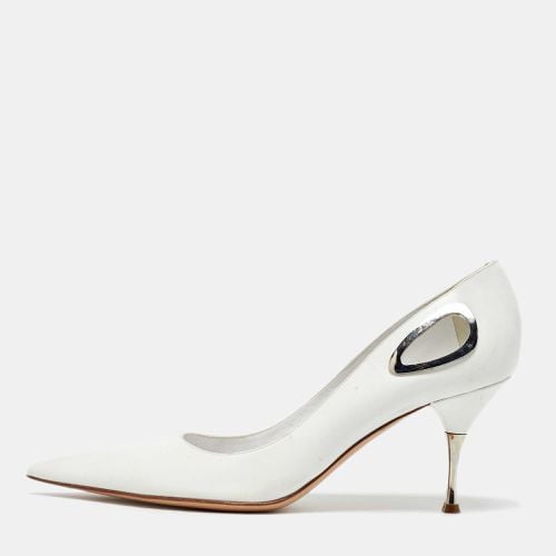 Sergio Rossi White Leather Pointed Toe Pumps Size 40 - Sergio Rossi - Modalova