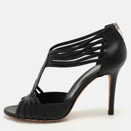 Sergio Rossi Black Leather Stappy Sandals Size 37.5 - Sergio Rossi - Modalova