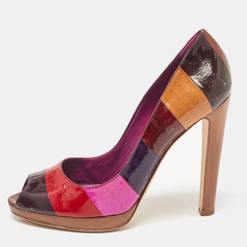 Sergio Rossi Multicolor Eel Leather Peep Toe Pumps Size 40 - Sergio Rossi - Modalova