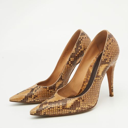 Python Leather Pointed Toe Pumps Size 40 - Sergio Rossi - Modalova