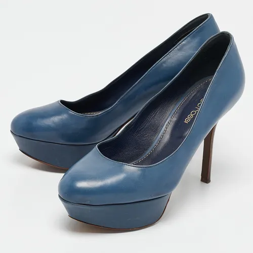 Leather Platform Pumps Size 36.5 - Sergio Rossi - Modalova