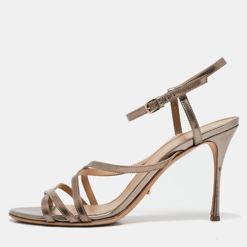 Sergio Rossi Metallic Leather Strappy Sandals Size 38.5 - Sergio Rossi - Modalova