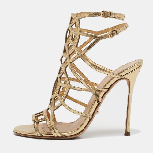 Leather Cage Sandals Size 37 - Sergio Rossi - Modalova