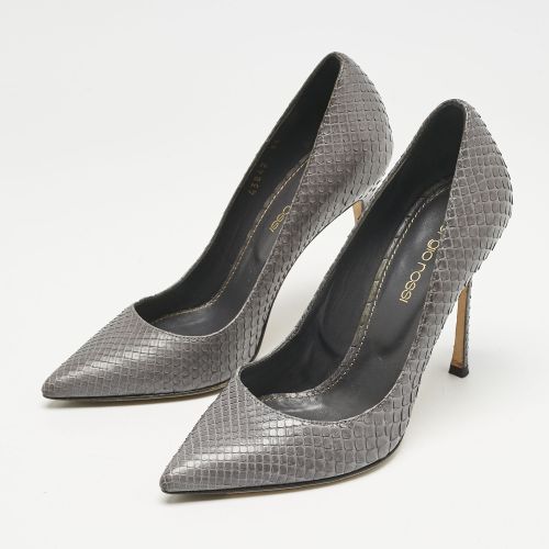 Python Leather Pointed Toe Pumps Size 35 - Sergio Rossi - Modalova