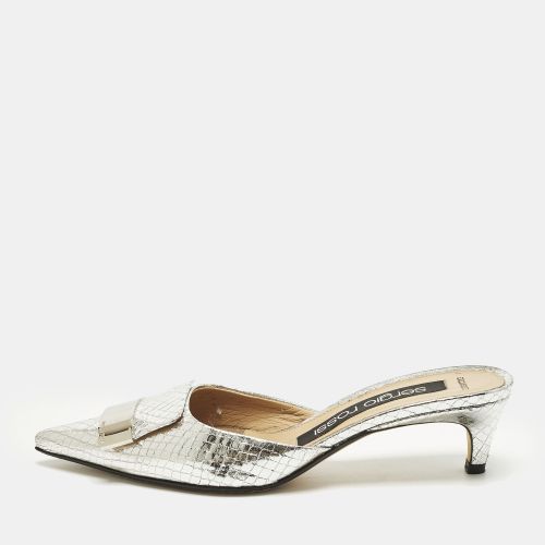 Size 36 Croc Embossed Leather Mules - Sergio Rossi - Modalova