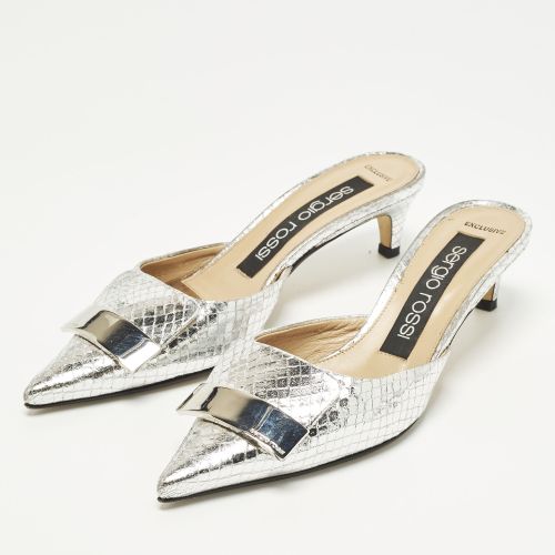 Size 36 Croc Embossed Leather Mules - Sergio Rossi - Modalova