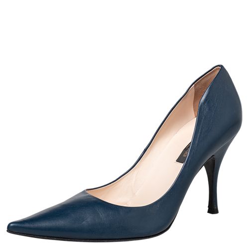 Sergio Rossi Blue Leather Pointed Toe Pumps Size 41 - Sergio Rossi - Modalova