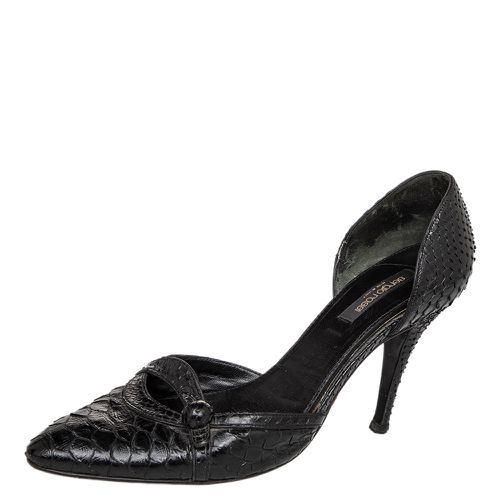 Sergio Rossi Black Python D'orsay Pumps Size 39 - Sergio Rossi - Modalova