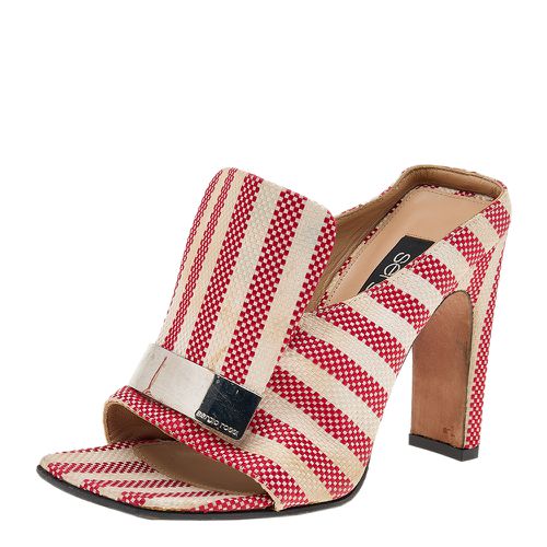 Sergio Rossi Multicolor Striped Fabric Slide Sandals Size 36 - Sergio Rossi - Modalova