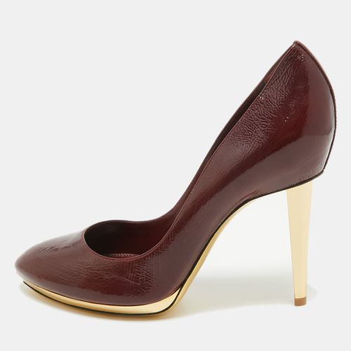 Sergio Rossi Burgundy Patent Leather Pointed Toe Pumps Size 40.5 - Sergio Rossi - Modalova