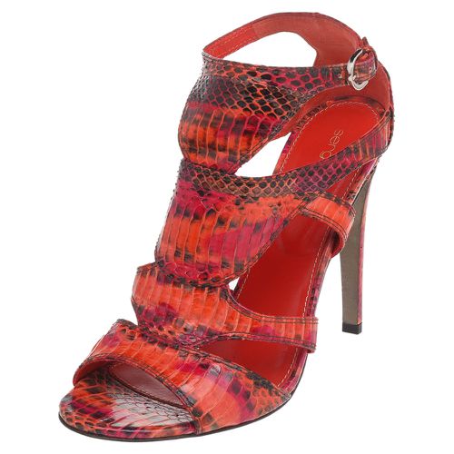 Sergio Rossi Multicolor Snakeskin Ankle Strap Sandals Size 39 - Sergio Rossi - Modalova