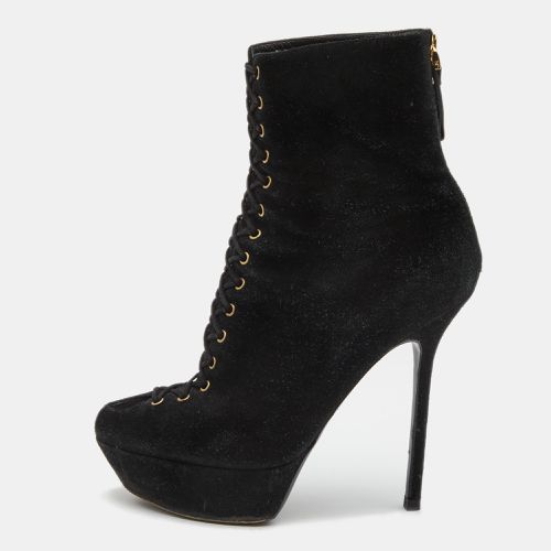 Suede Lace Up Platform Ankle Boots Size 39 - Sergio Rossi - Modalova