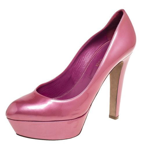 Sergio Rossi Pink Patent Leather Platform Pumps Size 38 - Sergio Rossi - Modalova