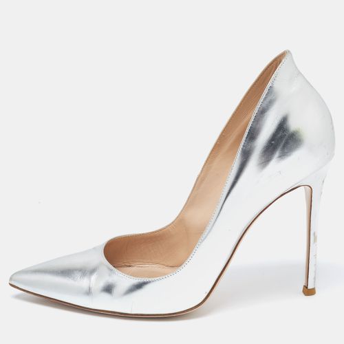 Gianvito Rossi Silver Leather Pointed Toe Pumps Size 40 - Gianvito Rossi - Modalova