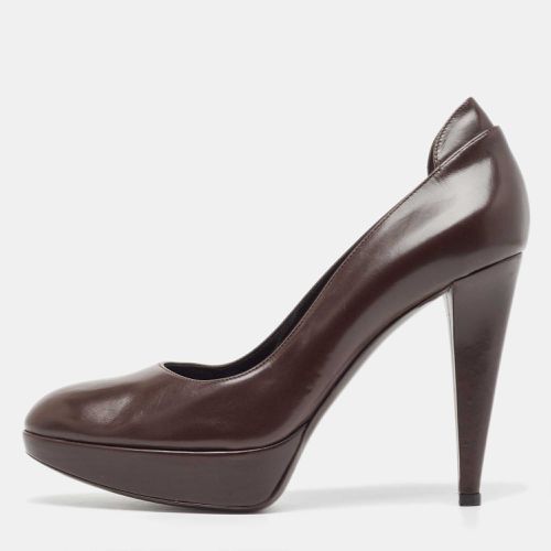 Sergio Rossi Brown Leather Platform Pumps Size 40 - Sergio Rossi - Modalova