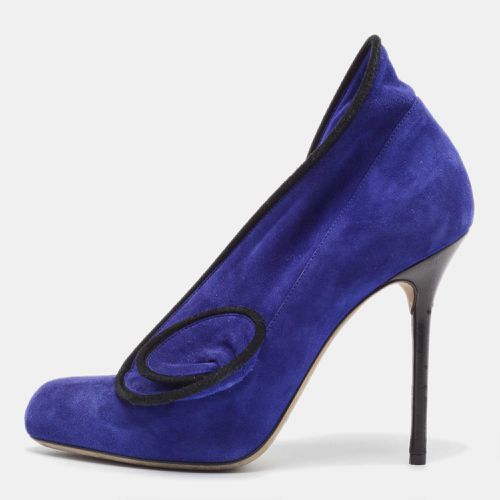 Sergio Rossi Blue Suede Twirl Pumps Size 37 - Sergio Rossi - Modalova