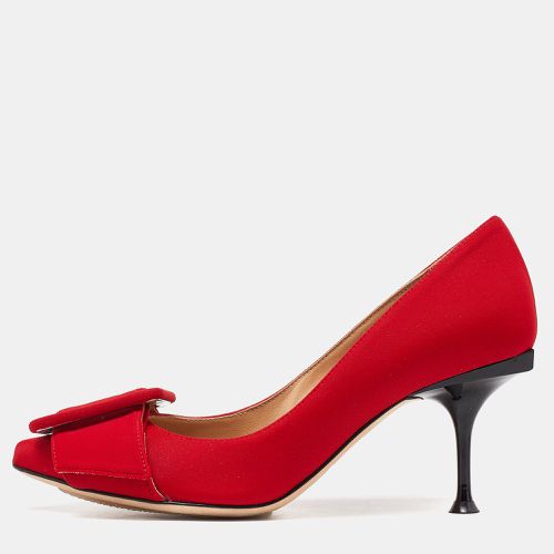 Sergio Rossi Red Satin Buckle Pumps Size 35.5 - Sergio Rossi - Modalova