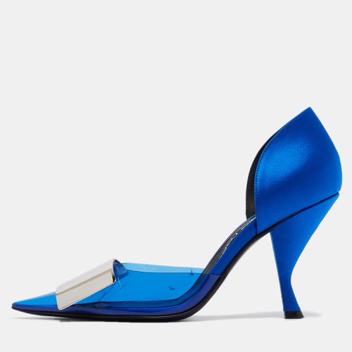 Sergio Rossi Electric Blue PVC and Satin D'orsay Pumps Size 36.5 - Sergio Rossi - Modalova