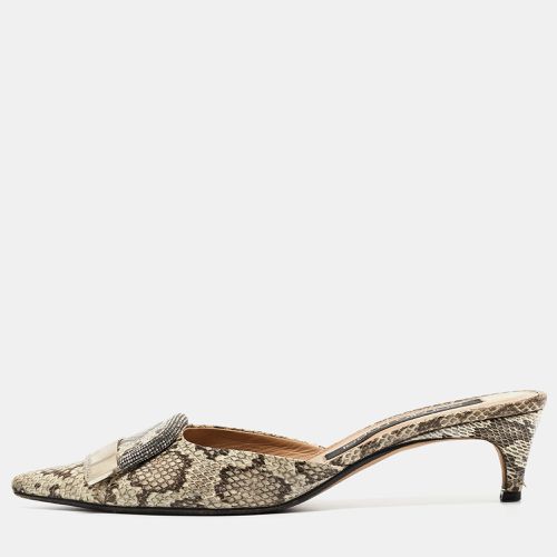 Sergio Rossi Beige Water Snakeskin Slingback Pumps Size 39.5 - Sergio Rossi - Modalova