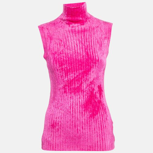 Sies Marjan Fuchsia Pink Rib Knit Turtle Neck Top M - Sies Marjan - Modalova