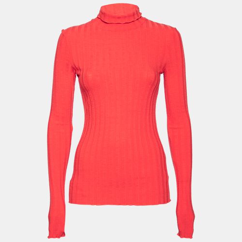 Simon Miller Orange Rib Knit Long Sleeve Turtle Neck Sweater L - Simon Miller - Modalova