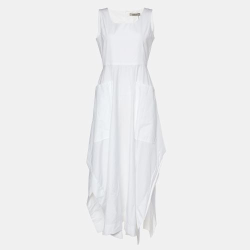 Sportmax White Cotton Sleeveless Midi Dress S - Sportmax - Modalova