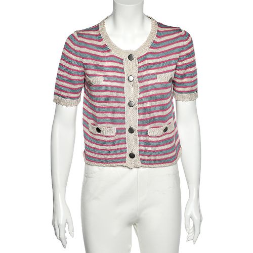 Sportmax Multicolor Striped Linen Knit Button Front Cardigan M - Sportmax - Modalova