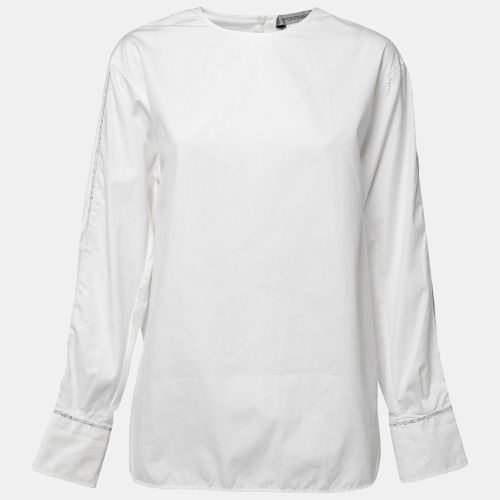 Sportmax White Cotton Long Sleeve Top M - Sportmax - Modalova