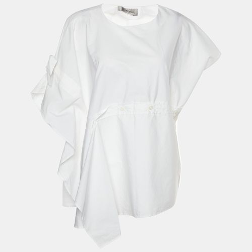 Sportmax White Cotton Asymmetric Blouse L - Sportmax - Modalova