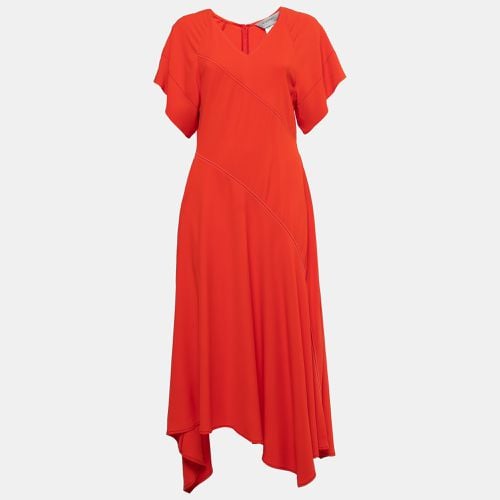 Sportmax Orange Crepe Short Sleeve Asymmetrical Midi Dress M - Sportmax - Modalova