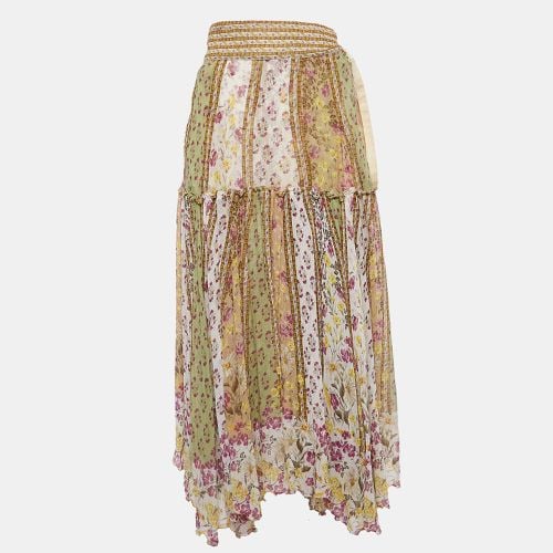 Sportmax Multicolor Floral Print Cotton Tiered Wrap Maxi Skirt M - Sportmax - Modalova