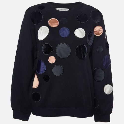 Sportmax Black Jersey Dot Appliqued Crew Neck Sweatshirt S - Sportmax - Modalova