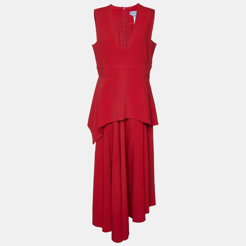 Sportmax Red Crepe Layered Midi Dress L - Sportmax - Modalova