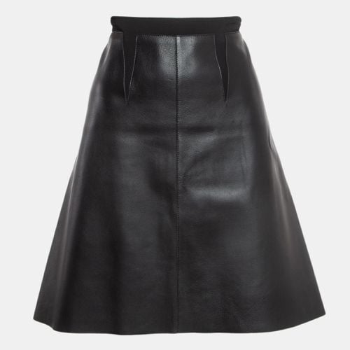 Sportmax Black Georgette And Leather Short Skirt M - Sportmax - Modalova