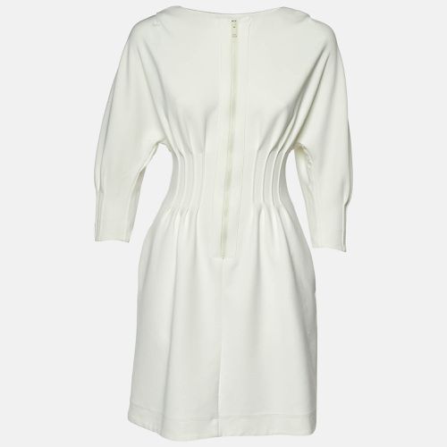 Sportmax White Gabardine Pleated Mini Dress S - Sportmax - Modalova