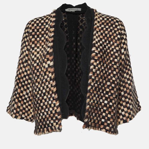 Sportmax Multicolor Checked Wool Blend Open Front Jacket S - Sportmax - Modalova