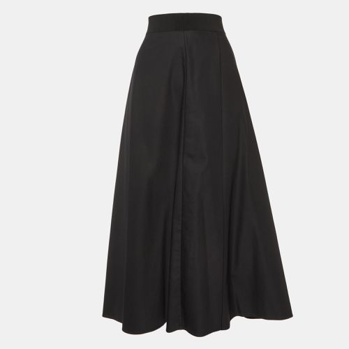 Sportmax Black Gabardine Pleated Midi Skirt L - Sportmax - Modalova