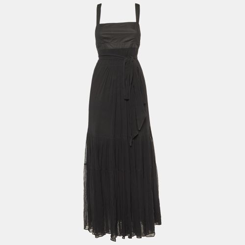 Sportmax Black Cotton Halter Neck Maxi Wrap Dress M - Sportmax - Modalova