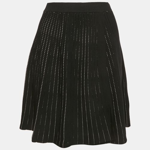 Sportmax Black Knit Pleated Mini Skirt S - Sportmax - Modalova