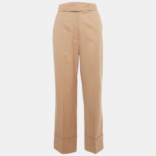 Sportmax Code Pink Gabardine Belted Straight-Leg Pants S - Sportmax - Modalova
