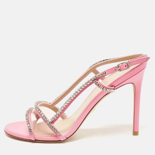 Stuart Weitzman Pink Leather and PVC Mondrian Glam Sandals Size 39 - Stuart Weitzman - Modalova